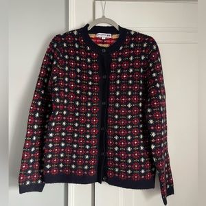 Ines de La Fressange x Uniqlo jacquard cardigan sweater